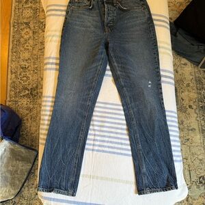 GRLFRND Karolina High Rise Straight Crop Jeans